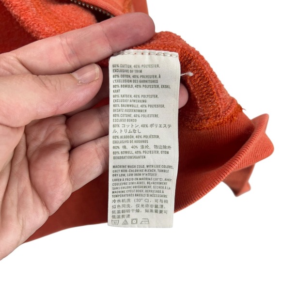 Y2K Hollister Zip Hoodie L Burnt Orange HCO 1922 Logo Preppy Mallcore Streetwear - Picture 6 of 6